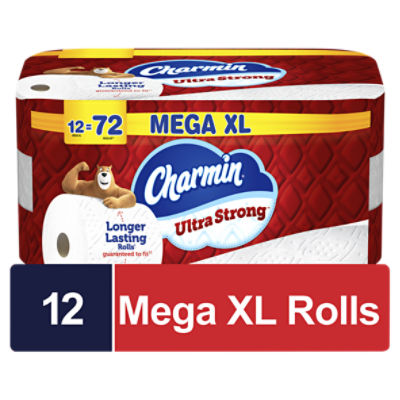 Charmin Ultra Strong Toilet Paper 12 Super Mega Rolls, 363 Sheets Per Roll