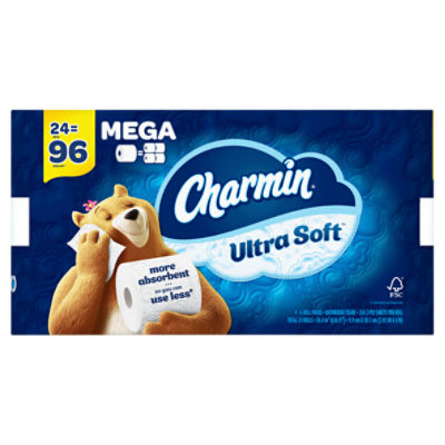 Charmin Ultra Soft Toilet Paper 24 Mega Roll, 244 Sheets Per Roll