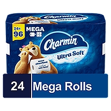 Charmin Ultra Soft Toilet Paper 24 Mega Roll, 244 Sheets Per Roll