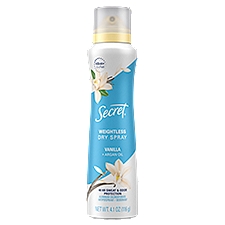 Secret Dry Spray Antiperspirant Deodorant, Vanilla and Argan Oil, 4.1oz.