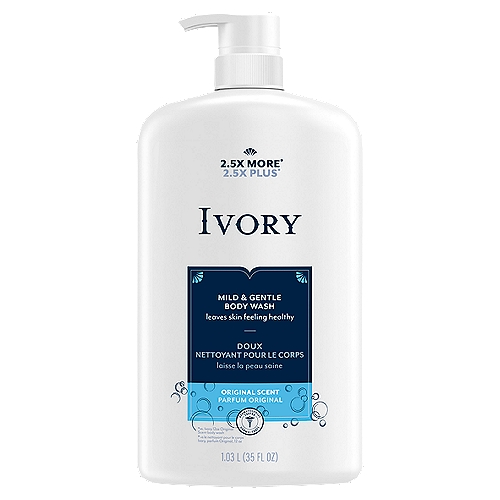 Ivory Mild & Gentle Body Wash, Original Scent, 1035 mL