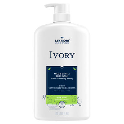 Ivory Mild & Gentle Body Wash, Aloe Scent, 1035 mL