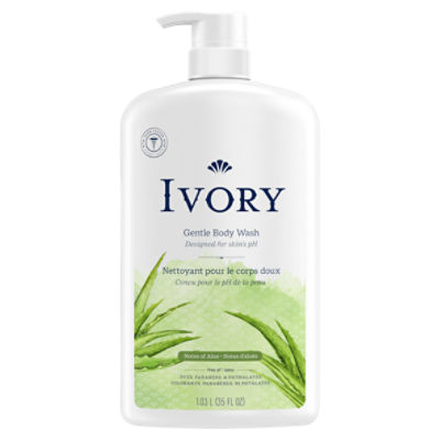 Ivory Mild & Gentle Body Wash, Aloe Scent, 1035 mL