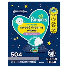 Pampers Lavender Scent Swaddlers Sweet Dreams, Wipes, 504 Each
