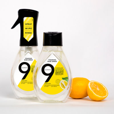9 Elements Dishwashing Liquid Dish Soap, Lemon Scent Cleaner, 16 oz Bottles  (Pack of 3)