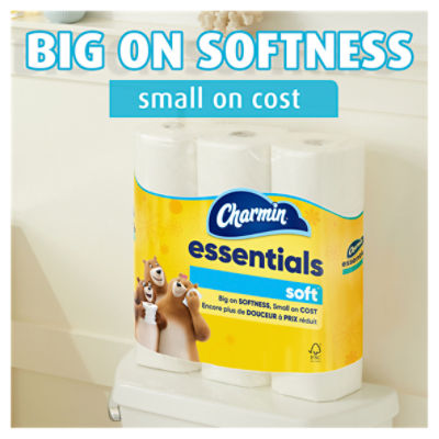 Charmin Essentials Soft Bathroom Tissue Mega Rolls, 12 count