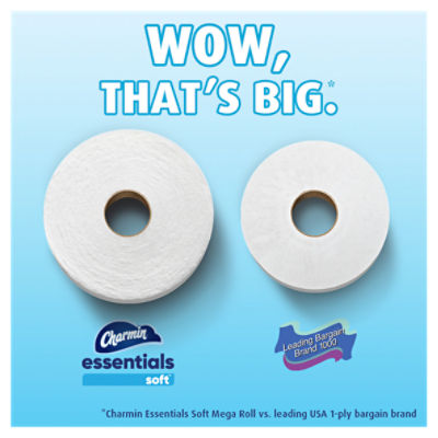 Charmin Essentials Soft Bathroom Tissue Mega Rolls, 12 count