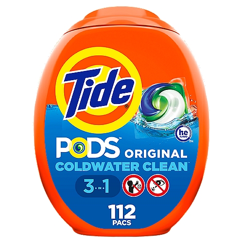 Tide Pods Coldwater Clean Original Detergent, 112 count, 98 oz