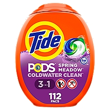 Tide Pods 3 in 1 Coldwater Clean Spring Meadow, Detergent, 98 Ounce
