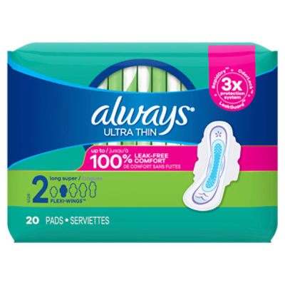 U by Kotex Teen Ultra Thin Pads Overnight With Wings 12 Count - Voilà  Online Groceries & Offers