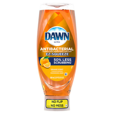 Dawn Antibacterial EZ-Squeeze Dishwashing Liquid Dish Soap,Orange Scent, 22 fl oz