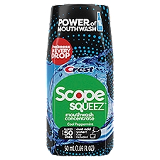 Crest Scope Squeez Cool Peppermint Mouthwash Concentrate, 1.69 fl oz, 1.69 Fluid ounce