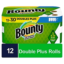 Bounty Select-A-Size White Double Plus Rolls Paper Towels, 12 count