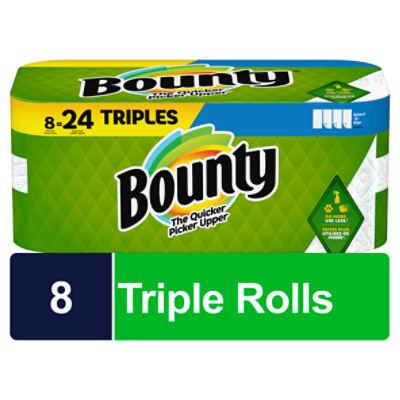 Bounty SelectASize Triple Rolls Paper Towels, 8 count ShopRite