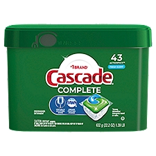 Cascade Complete Fresh Scent Dishwasher Detergent, 43 count, 1.39 lb