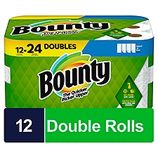 Bounty Select-A-Size White Double Rolls Paper Towels, 12 count, 10.8 Each