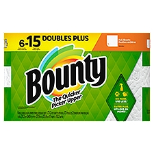 Bounty Double Plus Full Sheets Paper Towels, 6 count