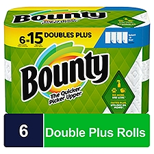 Bounty Select-A-Size White Double Plus Rolls Paper Towels, 6 count, 678 Each