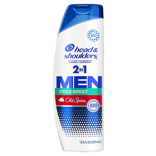 Ever find yourself wanting to fight dandruff and smell better at the same time? Get the best of both worlds with Head and Shoulders Old Spice Pure Sport Men's Anti-Dandruff 2-in-1 Shampoo and Conditioner. Ignite your senses and feel it working with every wash. Head and Shoulders' unique formula works 7 surface layers deep in your scalp to help stop dandruff at its source and maintain healthy hair. Brought to you by America's #1 dermatologist-recommended brand, this formula is gentle enough on hair for everyday use, but powerful enough to stop the toughest flakes.* Plus, it leaves your hair with the clean, lemon-lime scent of Old Spice Pure Sport, for a double dose of heavenly smelling, dandruff-fighting confidence!Our unique formula, with zinc pyrithione, delivers 7 healthy scalp and hair benefits:Fights drynessCalms itching+Relieves irritation+Reduces redness+Controls oiliness^Removes flakes+^Beautiful hair* visible flakes; with regular use** based on volume of sales+ associated with dandruff^ washes away oil and flakes