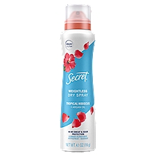 Secret Tropical Hibiscus + Argan Oil Weightless Dry Spray Antiperspirant / Deodorant, 4.1 oz