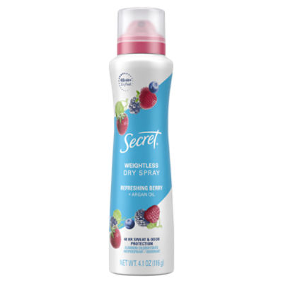 Secret Dry Spray Antiperspirant and Deodorant, Refreshing Berry, 4.1 oz.