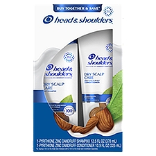 Head and Shoulders Paraben Free Dry Scalp Care Shampoo and Conditioner Dual Pack, 12.5oz shampoo + 10.9oz conditioner