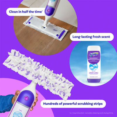 Swiffer Power Mop, Floor Cleaner for Mopping Tile, Vinyl, Laminate, Wood, Cleaning Set, Fresh Scent Image 3 of 9