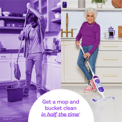 Swiffer Power Mop, Floor Cleaner for Mopping Tile, Vinyl, Laminate, Wood, Cleaning Set, Fresh Scent Image 4 of 9