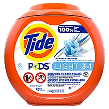 Tide Pods Ocean Mist Light 3 in 1 Detergent, 42 count, 36 oz