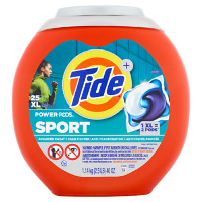 Tide+ Power Pods Sport Detergent, 25 count, 40 oz
