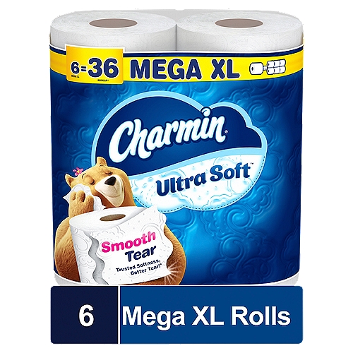 Charmin Ultra Soft Toilet Paper 6 Mega XL Rolls
