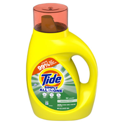 Tide Simply Liquid Laundry Detergent, Daybreak Fresh, 46 oz, 32 Loads
