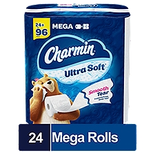 Charmin Ultra Soft Toilet Paper 24 Mega Rolls, 224 Sheets Per Roll, 537.6 Each