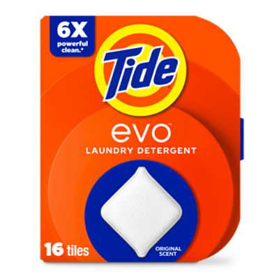 Tide evo Laundry Detergent Tiles, Original Tide Scent, 16 ct