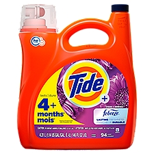 Tide Plus Febreze Freshness Spring & Renewal HE Turbo Clean Liquid Laundry Detergent, 146 fl oz, 94 loads