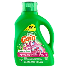 Gain + Aroma Boost Liquid Laundry Detergent, Spring Daydream Scent, 61 Loads, 88 fl oz, HE Compatible