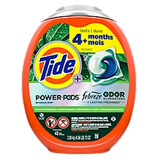 Tide Power Pods Laundry Detergent Pacs with Febreze, 45Count, Botanical Rain Scent, Febreze Freshness with Odor Eliminators