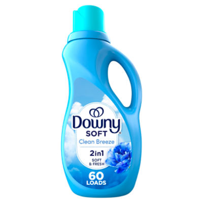 Downy Soft Clean Breeze 2 in 1 Fabric Softener, 60 loads, 44 fl oz