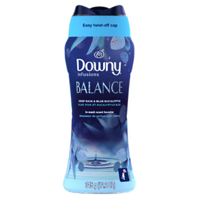 Downy Infusions Balance Crisp Rain & Blue Eucalyptus In-Wash Scent Booster, 12.2 oz, 12.2 Ounce