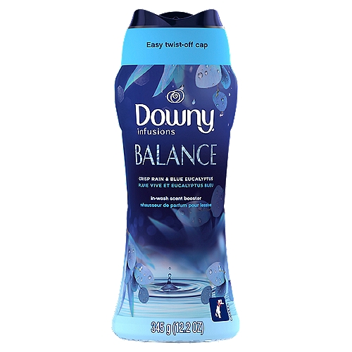 Downy Infusions Balance Crisp Rain & Blue Eucalyptus In-Wash Scent Booster, 12.2 oz