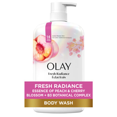 Olay Fresh Radiance Peach & Cherry Blossom Body Wash, 33 fl oz