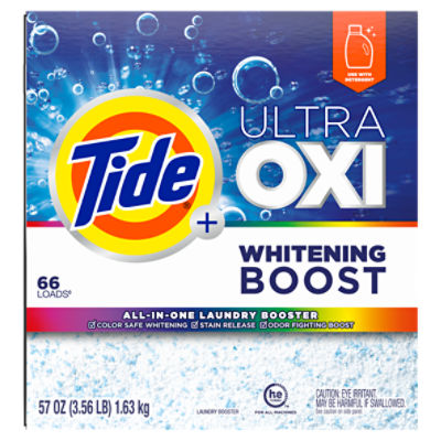 Tide Plus Ultra Oxi Whitening All-in-One Laundry Booster, 57 oz