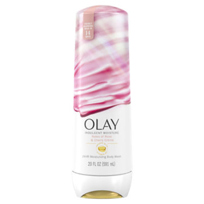 Olay Indulgent Moisture Notes of Rose & Cherry Crème Body Wash, 20 fl oz, 20 Fluid ounce