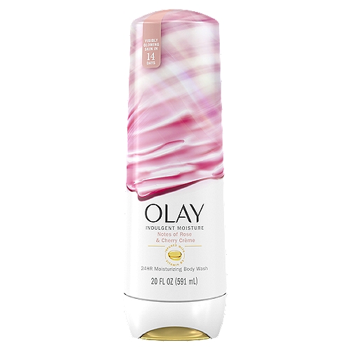 Olay Indulgent Moisture Notes of Rose & Cherry Crème Body Wash, 20 fl oz