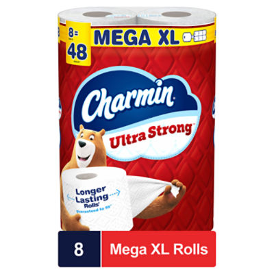 Charmin Ultra Strong Mega XL Bathroom Tissue Rolls, 8 count