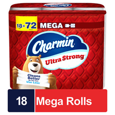 Charmin Ultra Soft Mega Bathroom Tissue Rolls, 18 count