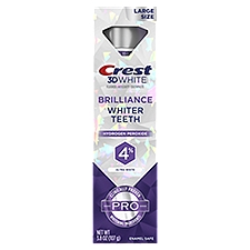 Crest 3D White Brilliance Whiter Teeth Fluoride Anticavity Toothpaste Large Size, 3.8 oz