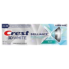 Crest 3D White Brilliance Blast Fluoride Anticavity Toothpaste Large Size, 4.6 oz