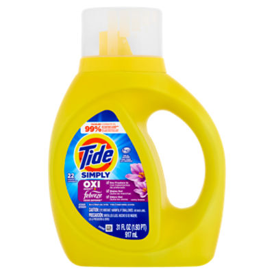 Tide Simply Oxi Boost + Febreze Odor Defense Sunny Breeze Laundry Detergent, 22 loads, 31 fl oz