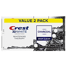 Crest 3D White Whitening Therapy Charcoal Invigorating Mint Toothpaste Value Pack, 4.6 oz, 2 count
